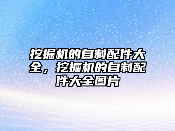 挖掘機的自制配件大全，挖掘機的自制配件大全圖片
