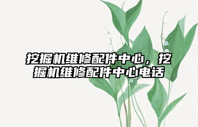 挖掘機(jī)維修配件中心，挖掘機(jī)維修配件中心電話