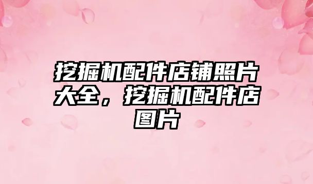 挖掘機配件店鋪照片大全，挖掘機配件店圖片