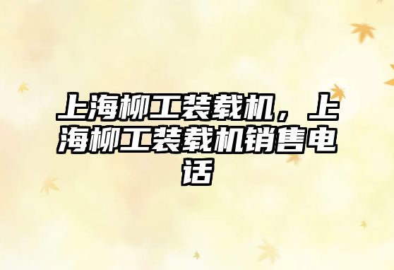 上海柳工裝載機(jī)，上海柳工裝載機(jī)銷(xiāo)售電話(huà)