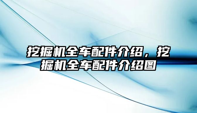 挖掘機(jī)全車配件介紹，挖掘機(jī)全車配件介紹圖