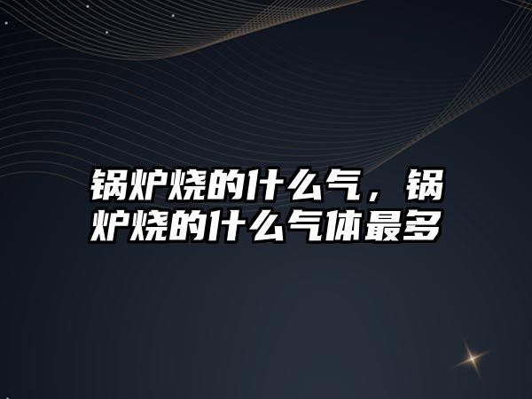 鍋爐燒的什么氣，鍋爐燒的什么氣體最多