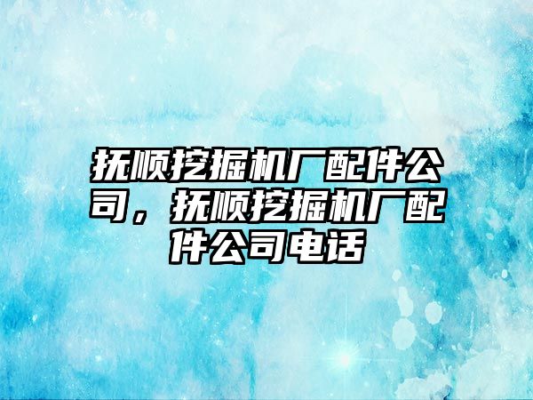 撫順挖掘機廠配件公司，撫順挖掘機廠配件公司電話