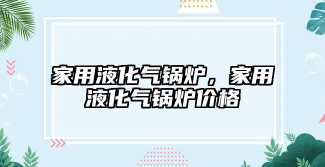家用液化氣鍋爐，家用液化氣鍋爐價格