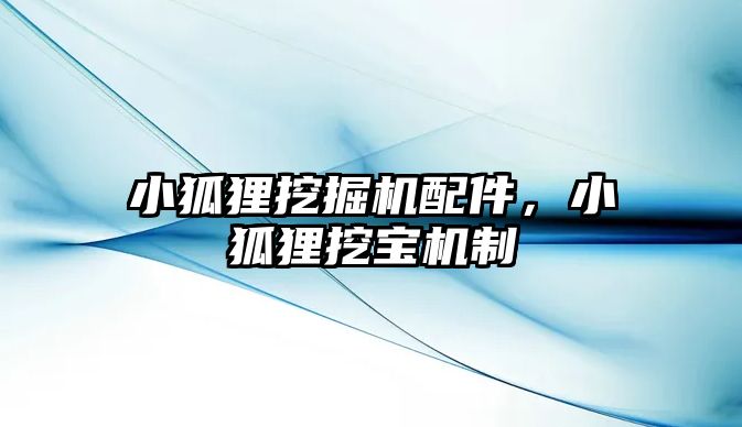 小狐貍挖掘機(jī)配件，小狐貍挖寶機(jī)制