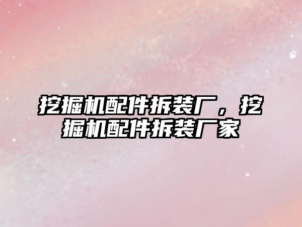 挖掘機(jī)配件拆裝廠，挖掘機(jī)配件拆裝廠家