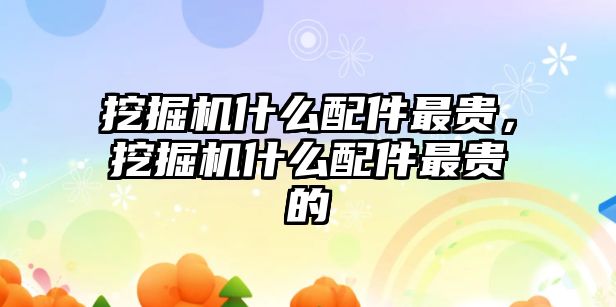 挖掘機什么配件最貴，挖掘機什么配件最貴的