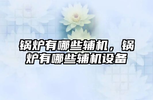 鍋爐有哪些輔機，鍋爐有哪些輔機設備
