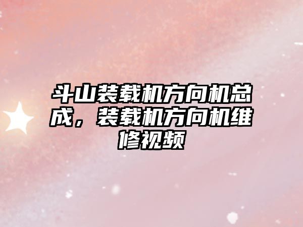 斗山裝載機方向機總成，裝載機方向機維修視頻