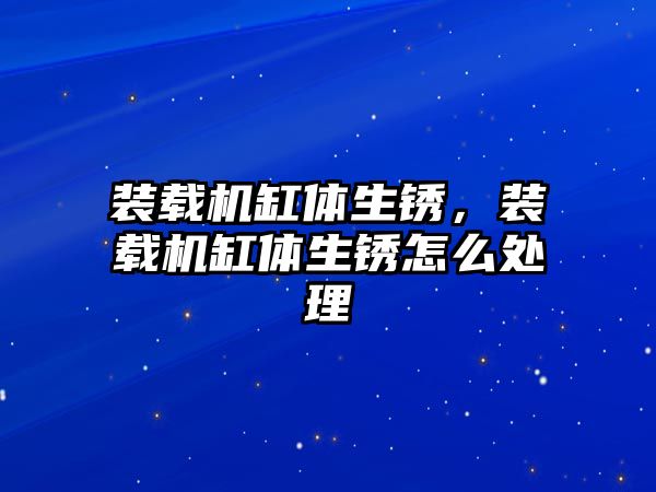 裝載機(jī)缸體生銹，裝載機(jī)缸體生銹怎么處理