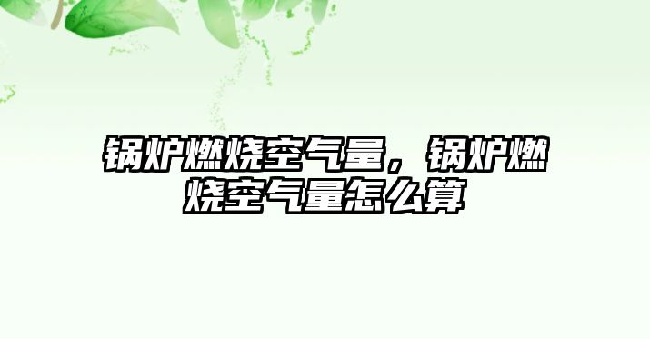 鍋爐燃燒空氣量，鍋爐燃燒空氣量怎么算