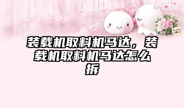 裝載機(jī)取料機(jī)馬達(dá)，裝載機(jī)取料機(jī)馬達(dá)怎么拆