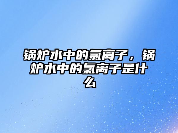 鍋爐水中的氯離子，鍋爐水中的氯離子是什么