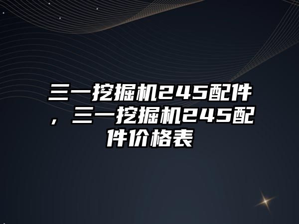 三一挖掘機(jī)245配件，三一挖掘機(jī)245配件價格表