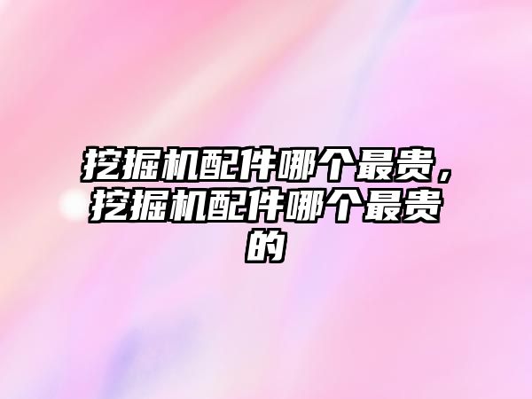 挖掘機配件哪個最貴，挖掘機配件哪個最貴的