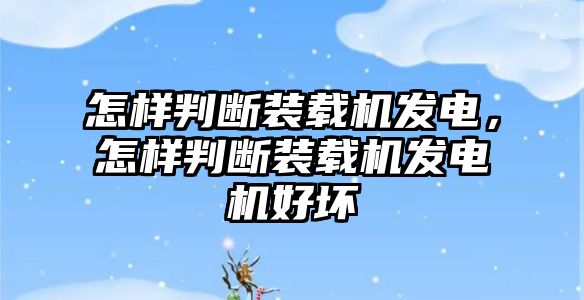 怎樣判斷裝載機(jī)發(fā)電，怎樣判斷裝載機(jī)發(fā)電機(jī)好壞