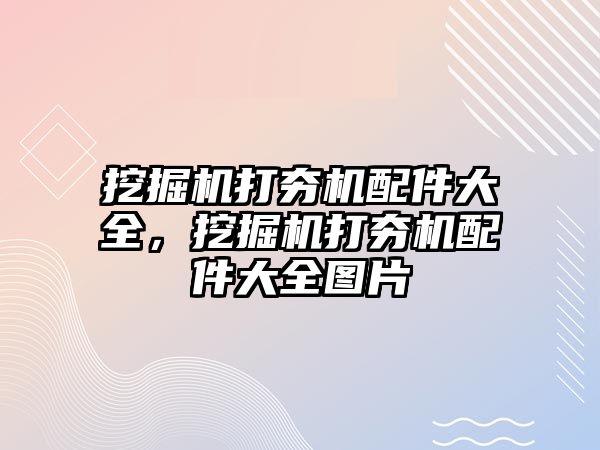 挖掘機(jī)打夯機(jī)配件大全，挖掘機(jī)打夯機(jī)配件大全圖片