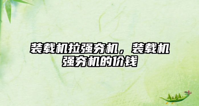 裝載機拉強夯機，裝載機強夯機的價錢