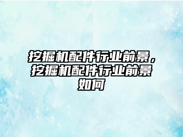 挖掘機(jī)配件行業(yè)前景，挖掘機(jī)配件行業(yè)前景如何