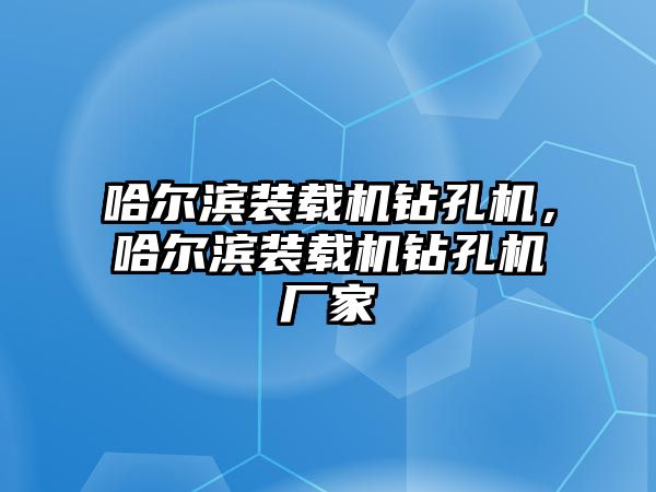 哈爾濱裝載機(jī)鉆孔機(jī)，哈爾濱裝載機(jī)鉆孔機(jī)廠家