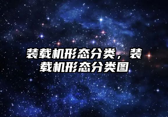 裝載機(jī)形態(tài)分類(lèi)，裝載機(jī)形態(tài)分類(lèi)圖