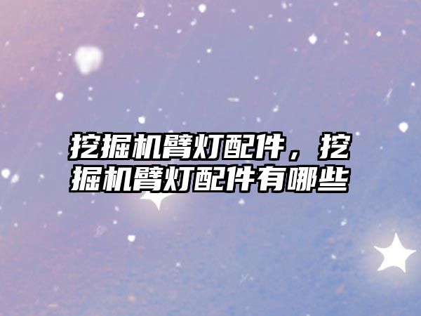 挖掘機(jī)臂燈配件，挖掘機(jī)臂燈配件有哪些