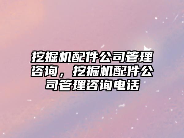 挖掘機(jī)配件公司管理咨詢，挖掘機(jī)配件公司管理咨詢電話