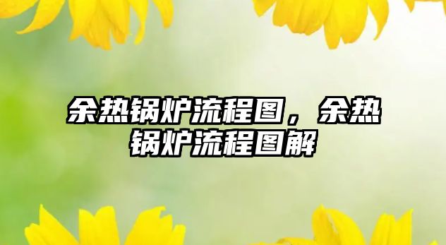 余熱鍋爐流程圖，余熱鍋爐流程圖解
