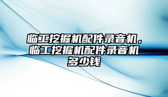 臨工挖掘機(jī)配件錄音機(jī)，臨工挖掘機(jī)配件錄音機(jī)多少錢