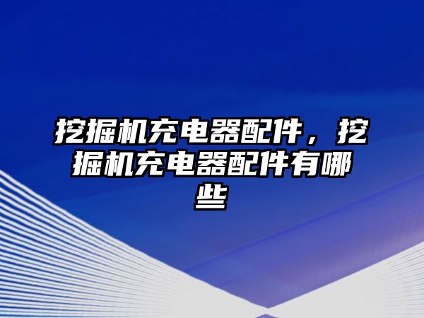 挖掘機(jī)充電器配件，挖掘機(jī)充電器配件有哪些