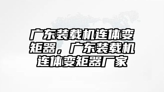 廣東裝載機(jī)連體變矩器，廣東裝載機(jī)連體變矩器廠家