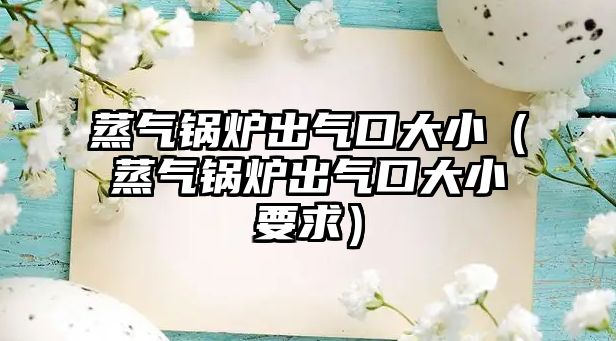 蒸氣鍋爐出氣口大?。ㄕ魵忮仩t出氣口大小要求）