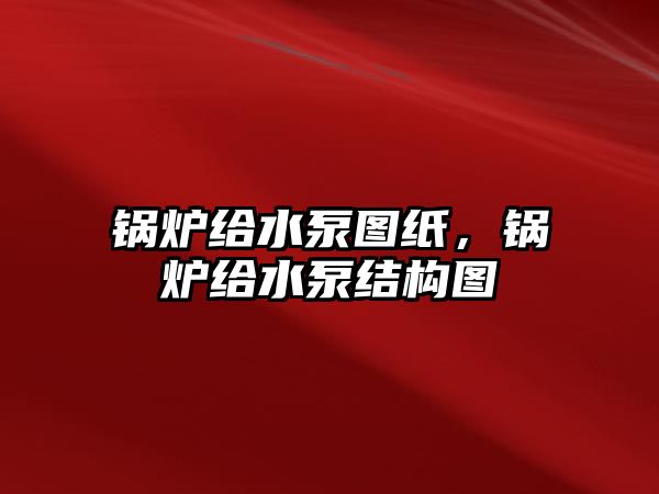 鍋爐給水泵圖紙，鍋爐給水泵結(jié)構(gòu)圖