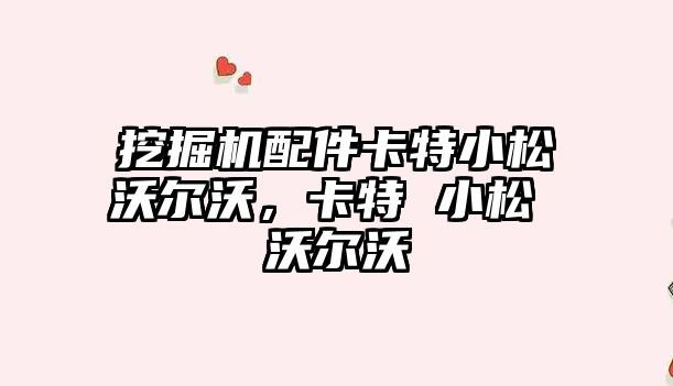 挖掘機配件卡特小松沃爾沃，卡特 小松 沃爾沃