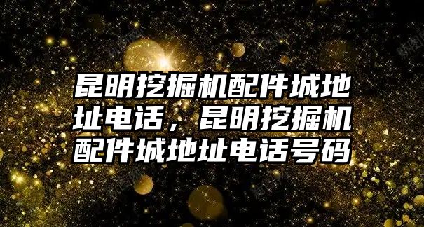 昆明挖掘機(jī)配件城地址電話，昆明挖掘機(jī)配件城地址電話號碼