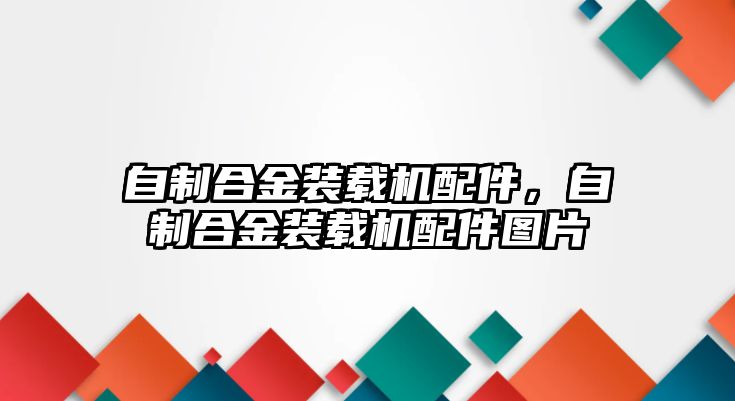 自制合金裝載機(jī)配件，自制合金裝載機(jī)配件圖片
