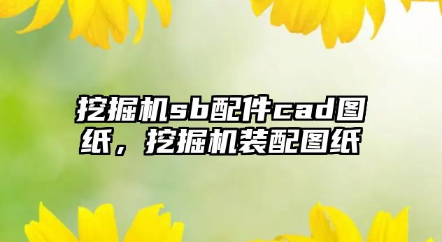 挖掘機(jī)sb配件cad圖紙，挖掘機(jī)裝配圖紙