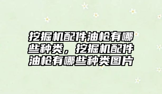 挖掘機(jī)配件油槍有哪些種類，挖掘機(jī)配件油槍有哪些種類圖片