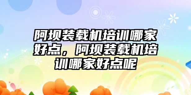 阿壩裝載機(jī)培訓(xùn)哪家好點(diǎn)，阿壩裝載機(jī)培訓(xùn)哪家好點(diǎn)呢
