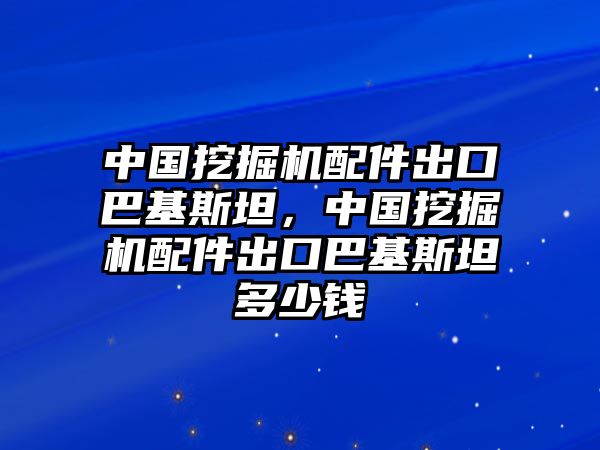 中國(guó)挖掘機(jī)配件出口巴基斯坦，中國(guó)挖掘機(jī)配件出口巴基斯坦多少錢(qián)