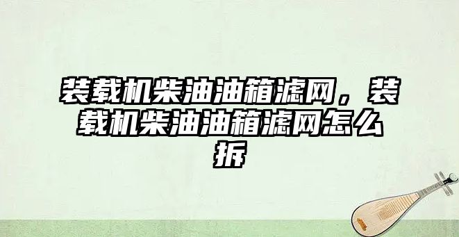 裝載機柴油油箱濾網(wǎng)，裝載機柴油油箱濾網(wǎng)怎么拆