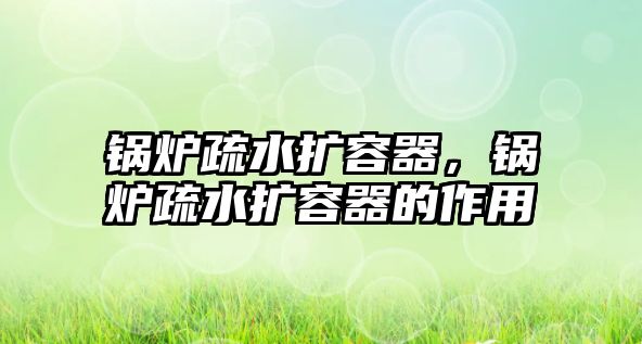 鍋爐疏水?dāng)U容器，鍋爐疏水?dāng)U容器的作用