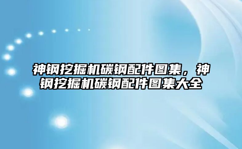 神鋼挖掘機碳鋼配件圖集，神鋼挖掘機碳鋼配件圖集大全