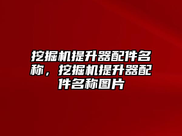 挖掘機(jī)提升器配件名稱(chēng)，挖掘機(jī)提升器配件名稱(chēng)圖片