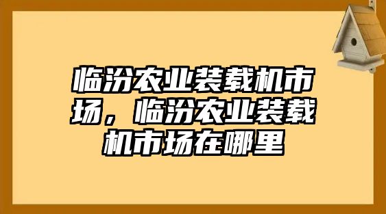 臨汾農業(yè)裝載機市場，臨汾農業(yè)裝載機市場在哪里