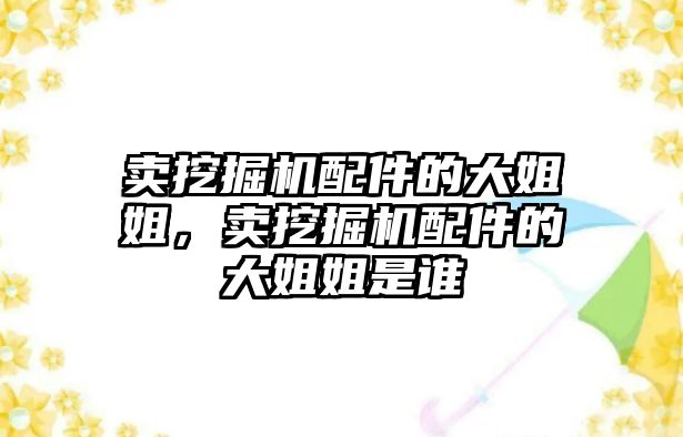 賣挖掘機(jī)配件的大姐姐，賣挖掘機(jī)配件的大姐姐是誰
