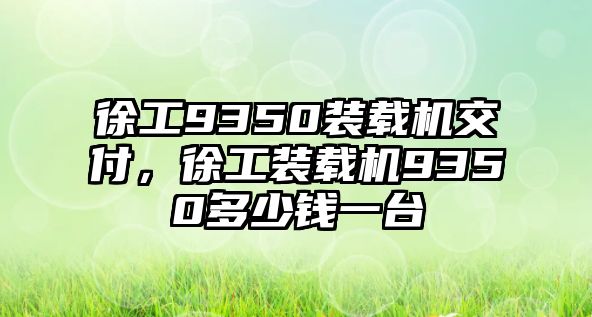 徐工9350裝載機(jī)交付，徐工裝載機(jī)9350多少錢一臺(tái)