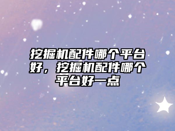 挖掘機(jī)配件哪個(gè)平臺好，挖掘機(jī)配件哪個(gè)平臺好一點(diǎn)