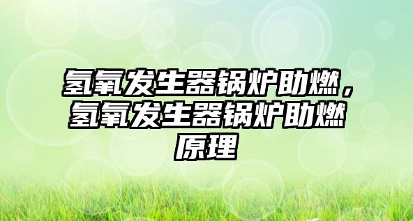氫氧發(fā)生器鍋爐助燃，氫氧發(fā)生器鍋爐助燃原理