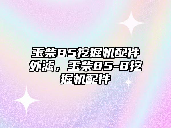 玉柴85挖掘機配件外濾，玉柴85-8挖掘機配件